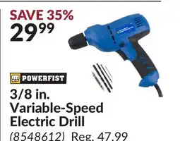 Princess Auto 3/8 in. Variable-Speed Electric Drill offer