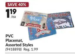 Princess Auto PVC Placemat offer