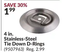 Princess Auto 4 in. Stainless-Steel Tie Down D-Rings offer