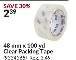 Princess Auto 48 mm x 100 yd Clear Packing Tape offer