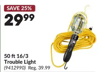 Princess Auto 50 ft 16/3 Trouble Light offer