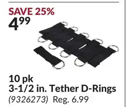 Princess Auto 10 pk 3-1/2 in. Tether D-Rings offer