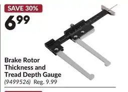 Princess Auto Brake Rotor Thickness and Tread Depth Gauge offer