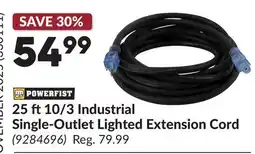 Princess Auto 25 ft 10/3 Industrial Single-Outlet Lighted Extension Cord offer