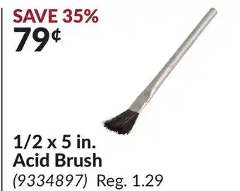 Princess Auto 1/2 x 5 in. Acid Brush offer