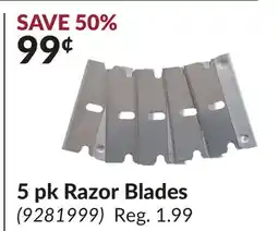 Princess Auto 5 pk Razor Blades offer