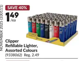 Princess Auto Clipper Refillable Lighter, Assorted Colours offer