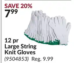 Princess Auto Large String Knit Gloves offer