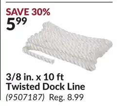 Princess Auto 3/8 in. x 10 ft Twisted Dock Line offer