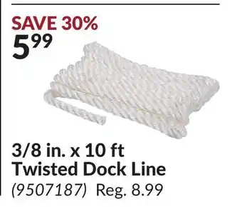 Princess Auto 3/8 in. x 10 ft Twisted Dock Line offer