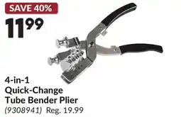 Princess Auto 4-in-1 Quick-Change Tube Bender Plier offer