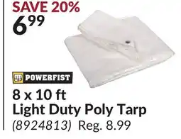 Princess Auto 8 x 10 ft Light Duty Poly Tarp offer