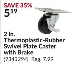 Princess Auto Thermoplastic-Rubber Swivel Plate Caster with Brake offer
