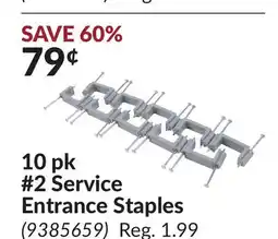 Princess Auto 10 pk #2 Service Entrance Staples offer
