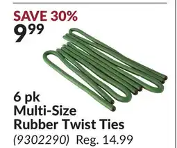 Princess Auto 6 pk Multi-Size Rubber Twist Ties offer