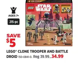 Canadian Tire LEGO CLONE TROOPER AND BATTLE DROID offer