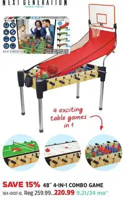 Canadian Tire 48˝ 4-IN-1 COMBO GAME offer