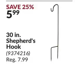 Princess Auto 30 in. Shepherd's Hook offer