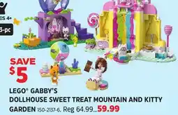 Canadian Tire LEGO GABBY'S DOLLHOUSE SWEET TREAT MOUNTAIN AND KITTY GARDEN offer