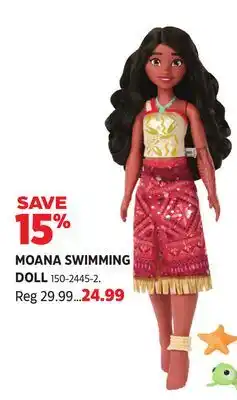 Canadian Tire Disney MOANA SWIMMING DOLL offer