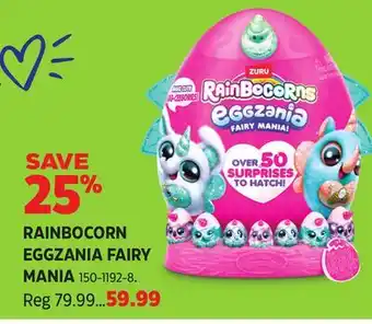 Canadian Tire RAINBOCORN EGGZANIA FAIRY MANIA offer