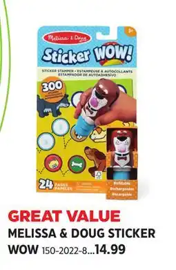 Canadian Tire Melissa & Doug Sticker Wow offer