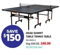 Canadian Tire HEAD SUMMIT TABLE TENNIS TABLE offer
