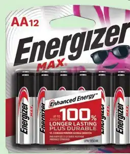 Canadian Tire ENERGIZER MAX 12/AA OR 8/AAA ALKALINE BATTERIES offer