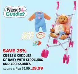 Canadian Tire KISSES & CUDDLES 12 BABY WITH STROLLERS AND ACCESSORIES offer