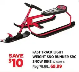 Canadian Tire FAST TRACK LIGHT WEIGHT SNO RUNNER SRC SNOW BIKE offer