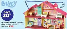 Canadian Tire Moose BLUEY'S BIRTHDAY CELEBRATION HOME PLAYSET offer