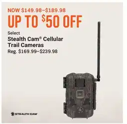 Cabela's Stealth Cam Cellular Trail Cameras offer