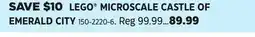 Canadian Tire LEGO MICROSCALE CASTLE OF EMERALD CITY offer