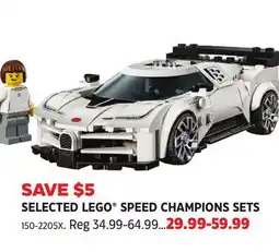 Canadian Tire SELECTED LEGO SPEED CHAMPIONS SETS offer