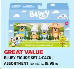 Canadian Tire Moose BLUEY FIGURE SET 4-PACK offer