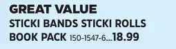 Canadian Tire STICKI BANDS STICKI ROLLS BOOK PACK offer