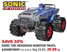 Canadian Tire SONIC THE HEDGEHOG MONSTER TRUCK, ASSORTMENT offer