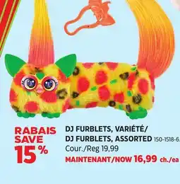 Canadian Tire Furby DJ FURBLETS, ASSORTED offer