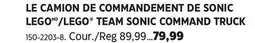 Canadian Tire LEGOMD/LEGO TEAM SONIC COMMAND TRUCK offer