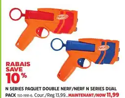 Canadian Tire N SERIES PAQUET DOUBLE NERF/NERF N SERIES DUAL PACK offer