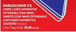 Canadian Tire STAR WARS EXTENDABLE LIGHTSABER APPRENTICE, ASSORTED offer