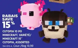 Canadian Tire MINECRAFT 10˝ CUTOPIA offer