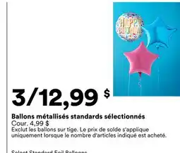 Michaels Ballons métallisés standards sélectionnés offer