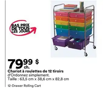Michaels Chariot à roulettes de 12 tiroirs d'Ordonnez simplement offer
