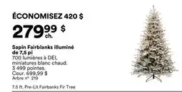 Michaels Sapin Fairblanks illuminé de 7,5 pi offer