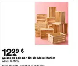 Michaels Caisse en bois non fini de Make Market offer