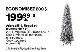 Michaels Arbre effilé, floqué et illuminé de 7 pi offer