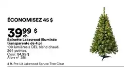 Michaels Épinette Lakewood illuminée transparente de 4 pi offer