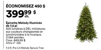 Michaels Épinette Melody illuminée de 7,5 pi offer