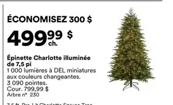Michaels Épinette Charlotte illuminée de 7,5 pi offer